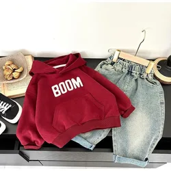 Sudadera infantil capucha algodón – Estampado letras primavera