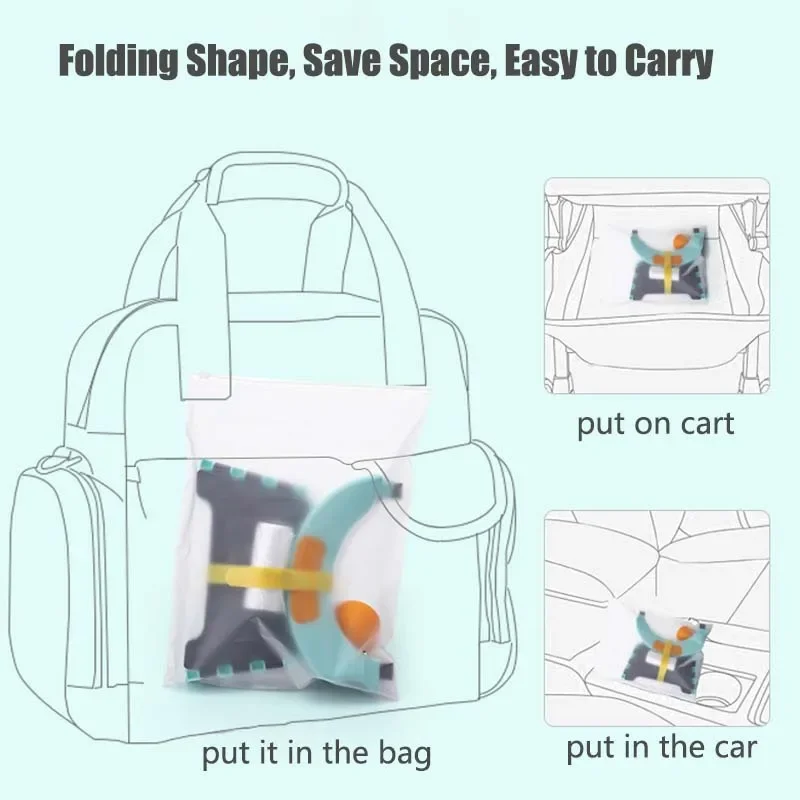 Orinal portátil plegable para viaje en coche, reductor de WC - imagen 3