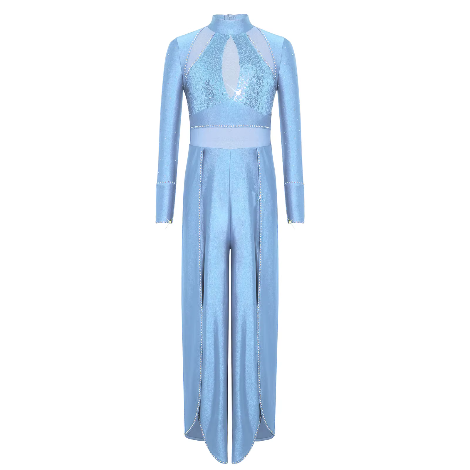 Mono de ballet con pedrería para niña – Maillot de danza elegante - imagen 3