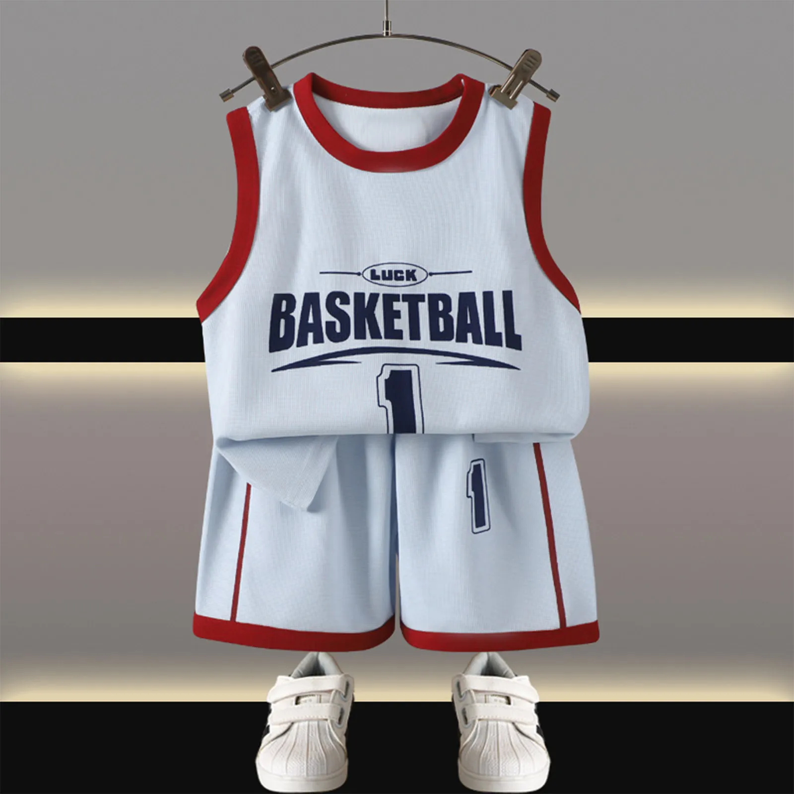 Conjunto de baloncesto transpirable de verano para niño – chándal - imagen 2