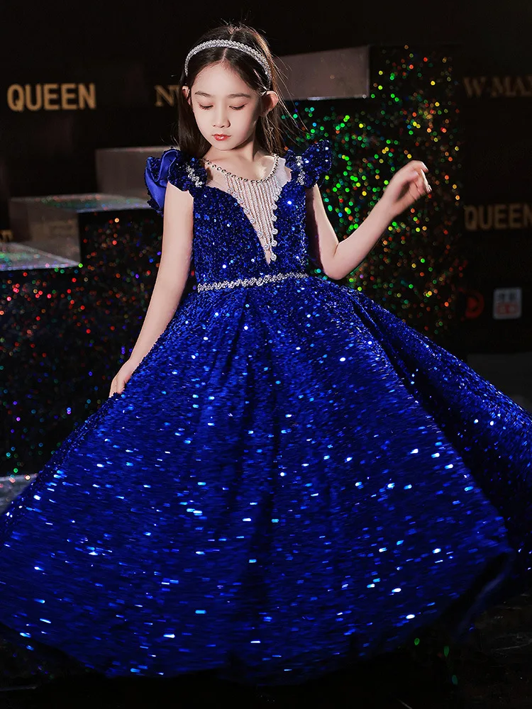 Vestido princess con lentejuelas para niña – Elegante para fiesta - imagen 4