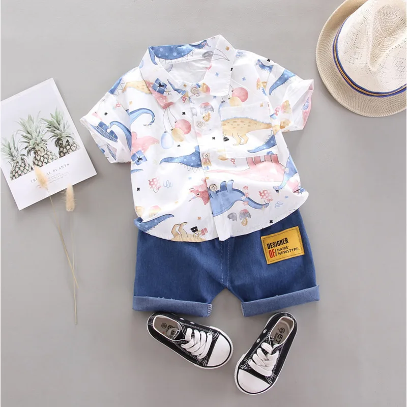 Conjunto verano bebé camiseta dibujos animados y pantalón corto - imagen 5