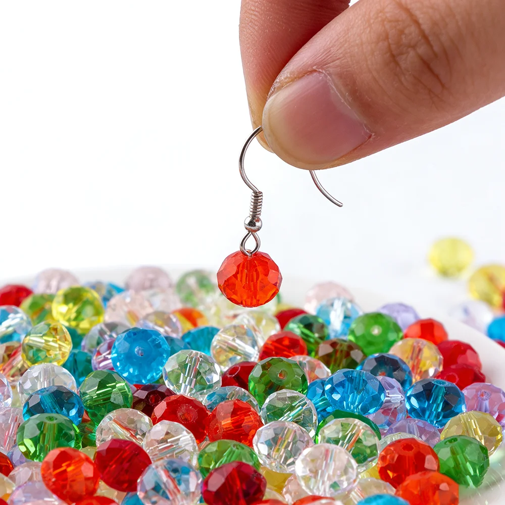 Cuentas elípticas de cristal artificial para bisutería artesanal - imagen 5