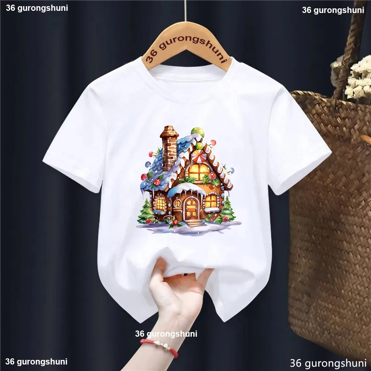 Camiseta infantil estampado Casa de Jengibre - Harajuku acuarela - imagen 3