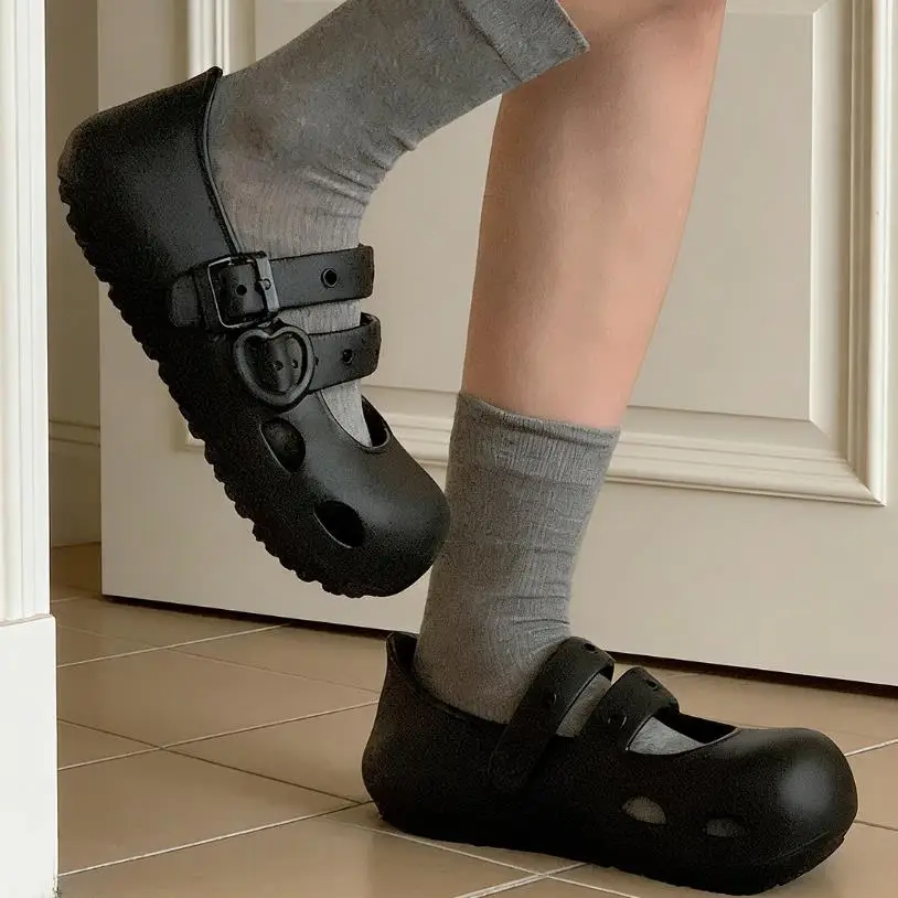 Zapatos de ballet con plataforma estilo coreano para niñas EVA suaves - imagen 4