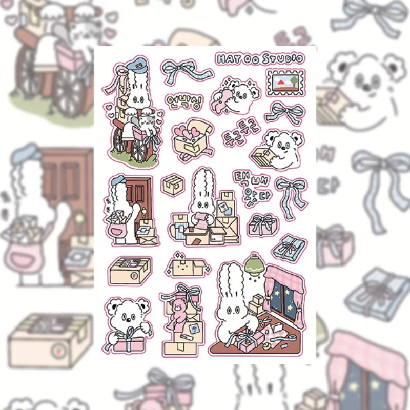 Pegatinas de conejito tierno para decorar diarios, cuadernos y álbumes - imagen 5