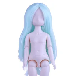 Muñeca articulada BJD con pelo injertado lacio y cuerpo móvil