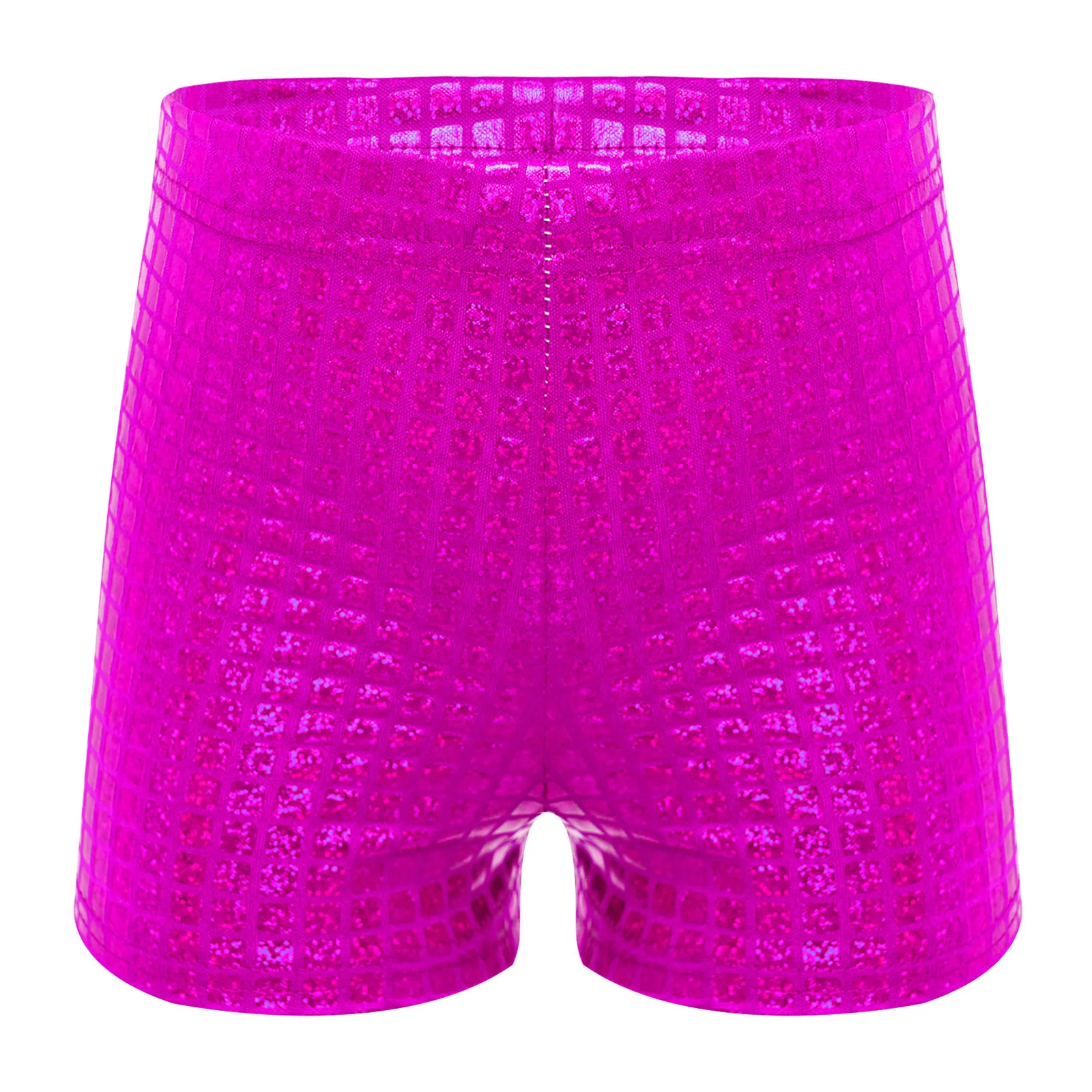 Pantalones cortos metálicos brillantes para niñas de baile - imagen 5