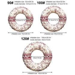 Anillo de natación inflable con asas de seguridad y colores