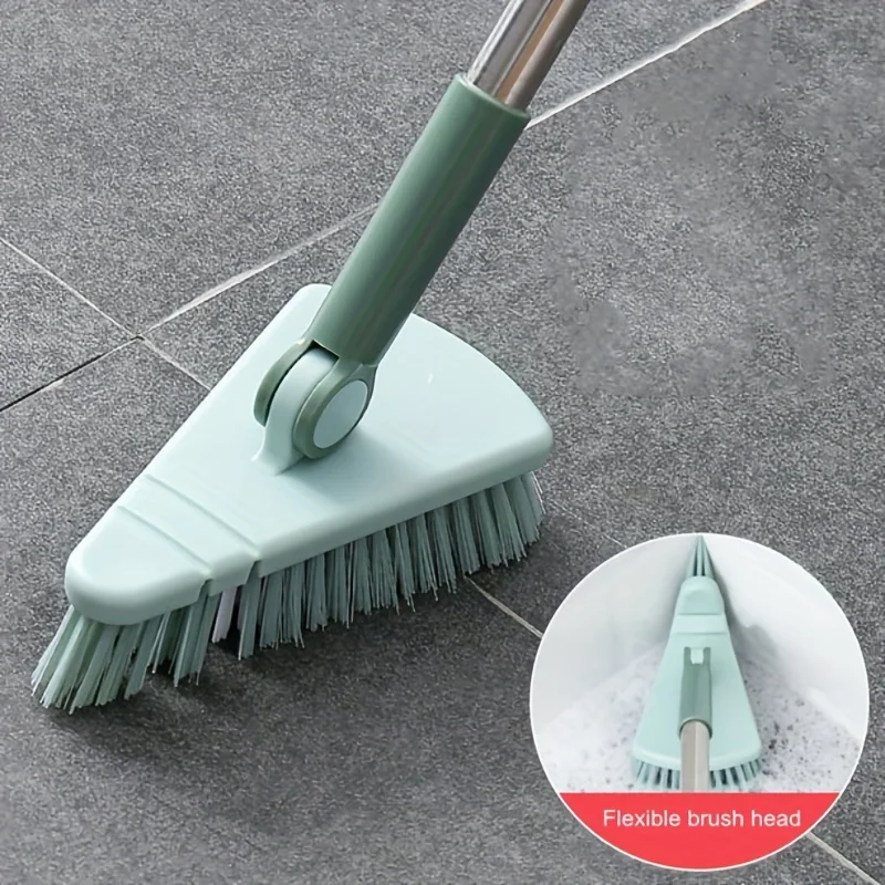 Cepillo de suelo triangular con mango desmontable para baño y cocina - imagen 2