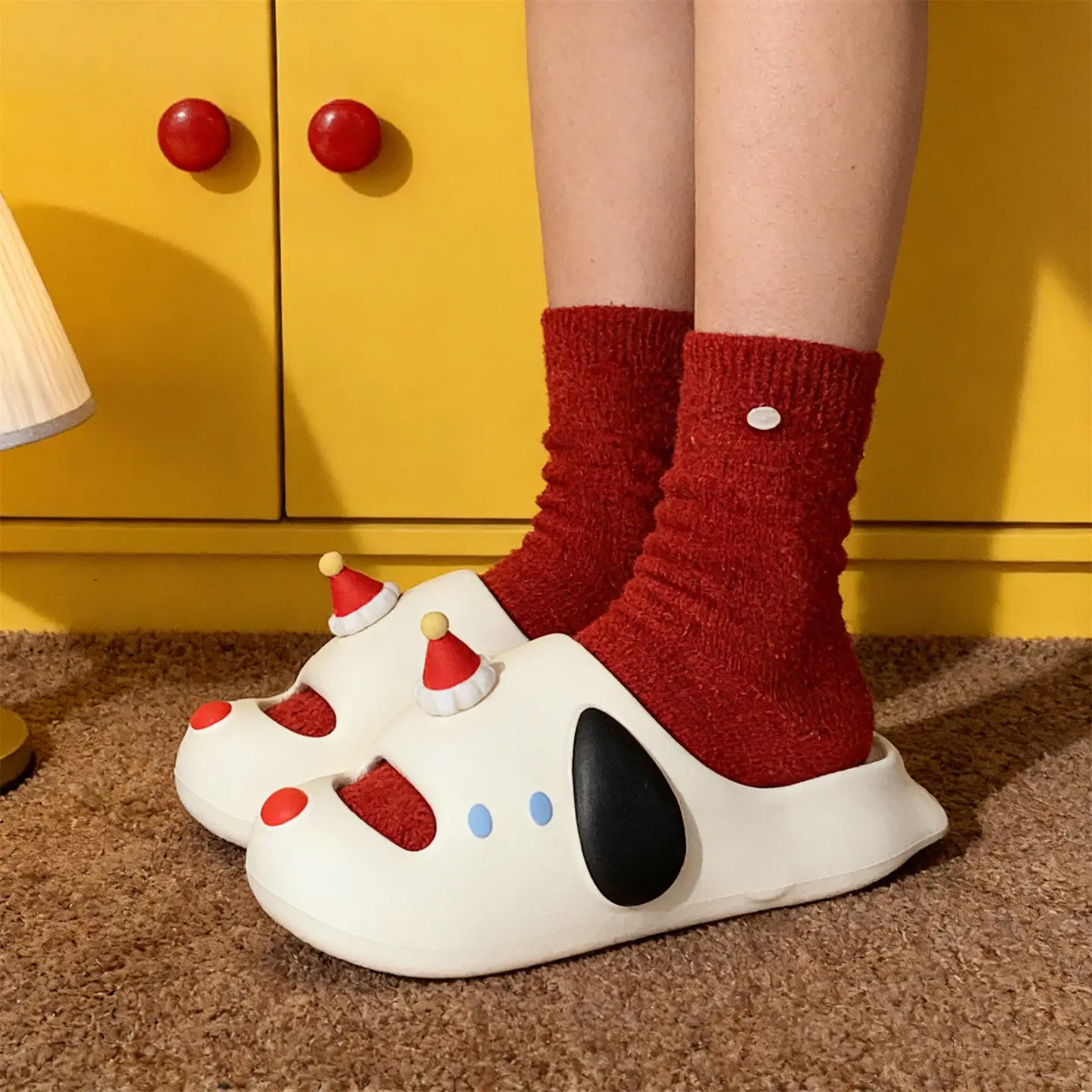 Zapatillas de casa EVA blandas con perrito de dibujos animados