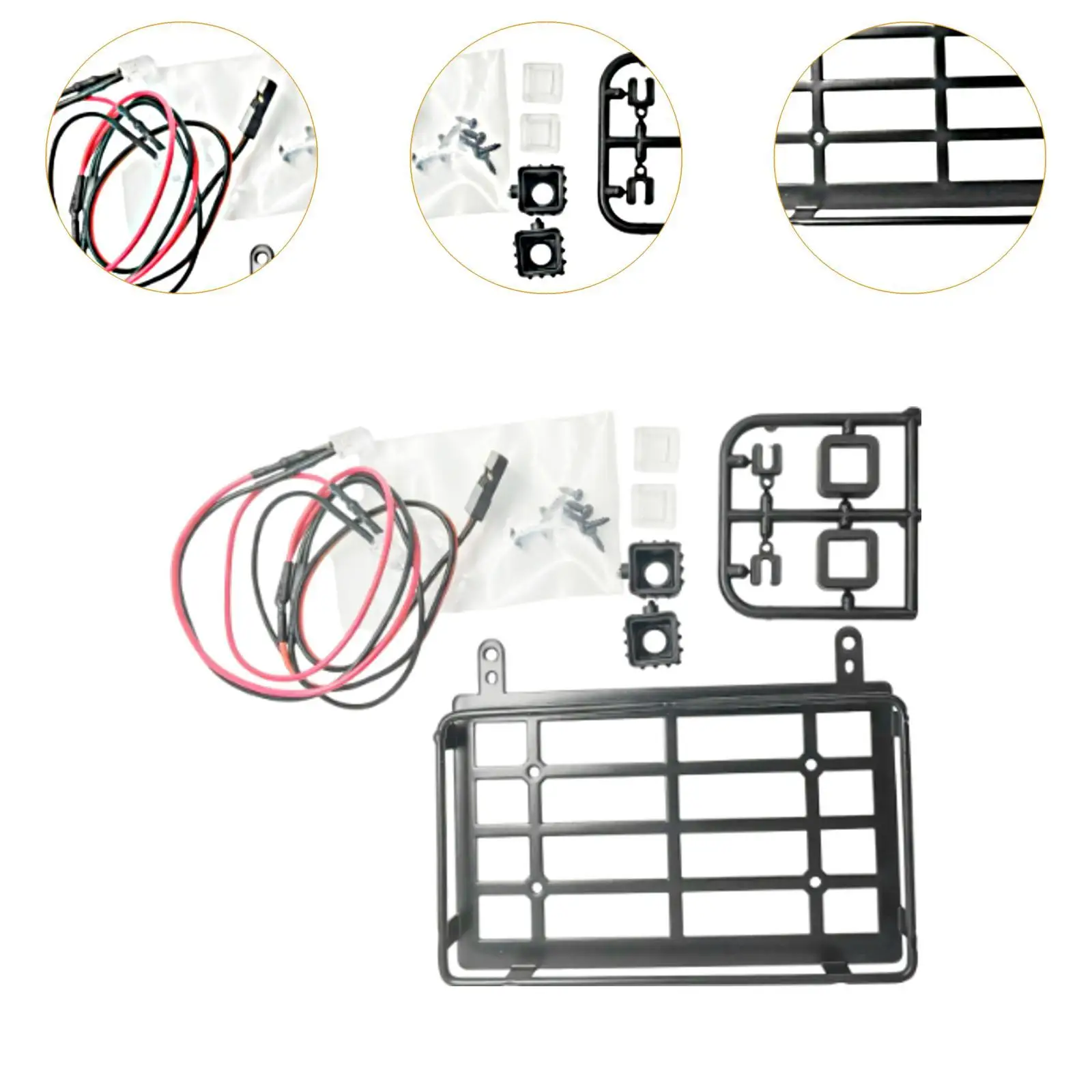 MN82 1:12 Portaequipajes de techo RC con 2 LEDs - Accesorio trepador - imagen 2