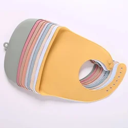 Baberos de silicona impermeables para bebés, limpieza fácil