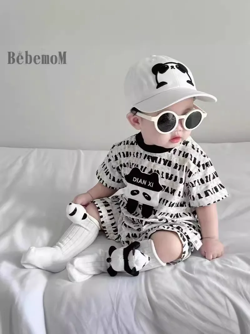 Somenie Mono de Verano para Bebés con Letras Estampadas Ligero