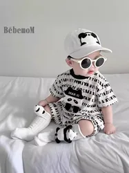 Somenie Mono de Verano para Bebés con Letras Estampadas Ligero