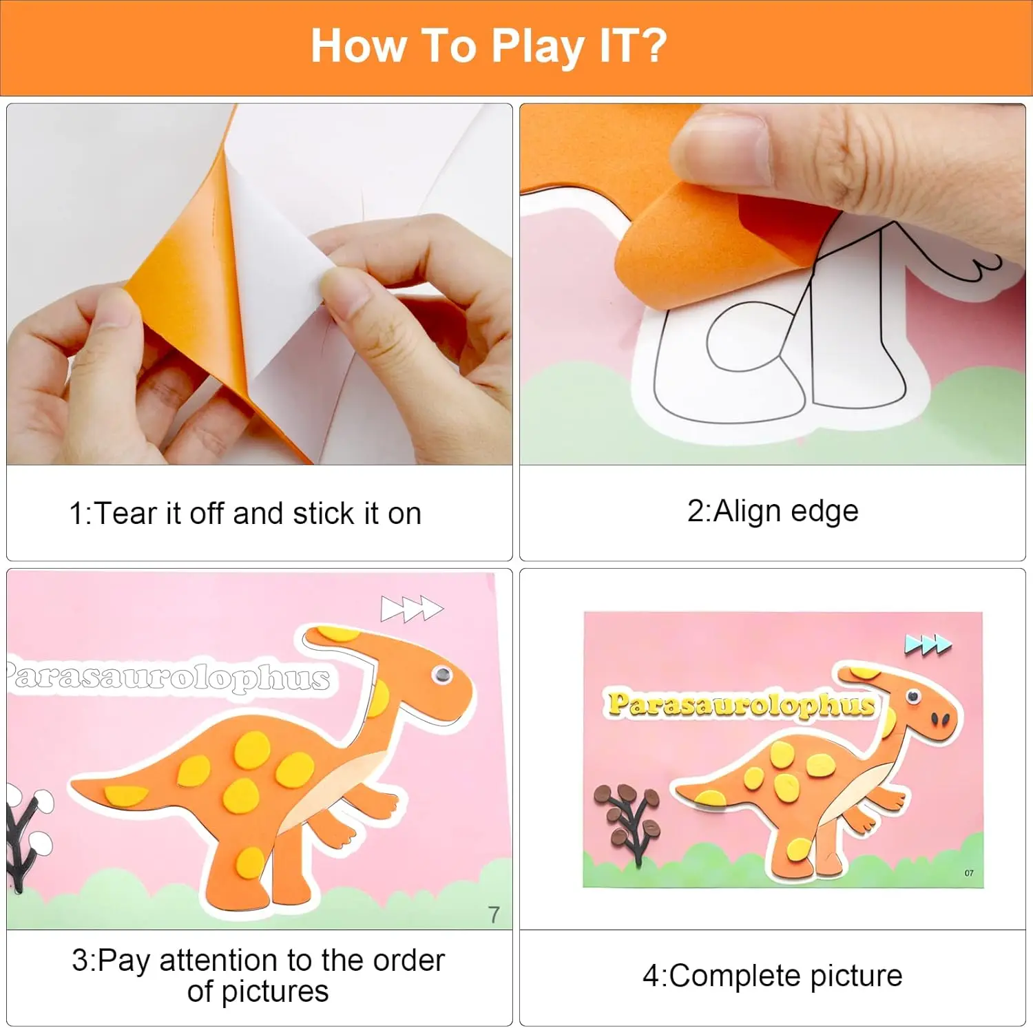 Rompecabezas de espuma EVA 3D con animales y dinosaurios para niños - imagen 4
