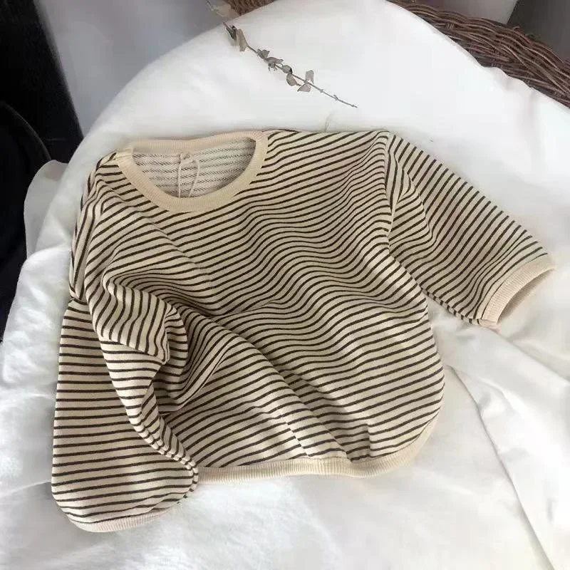 Lawadka Camisetas de algodón para niños - mangas largas a rayas 1-8 años - imagen 5