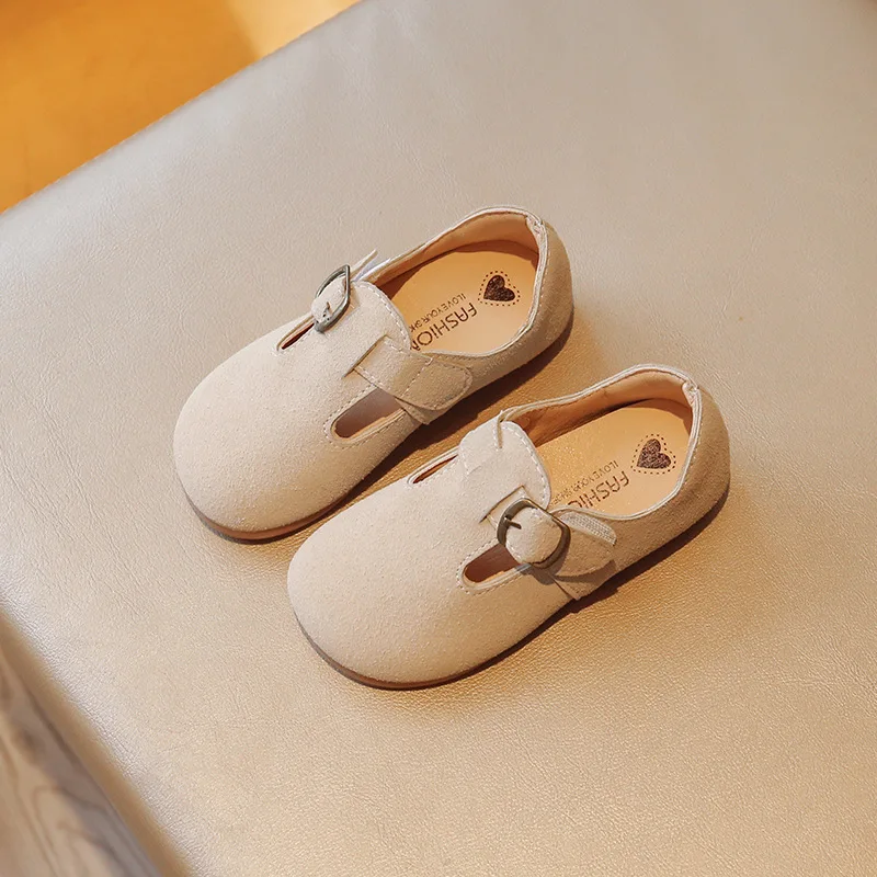 Zapatos planos de cuero para niños