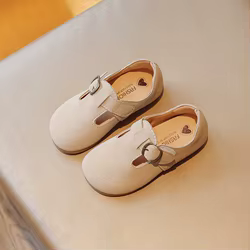 Zapatos planos de cuero para niños