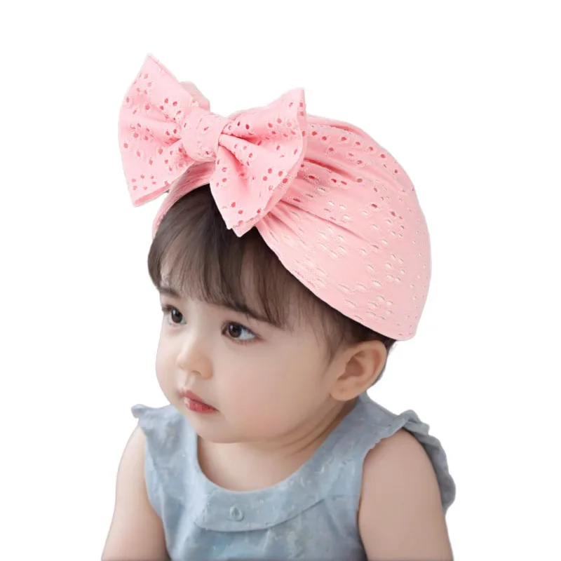 Gorro bebé con lazo y turbante suave para recién nacidos blanco - imagen 5