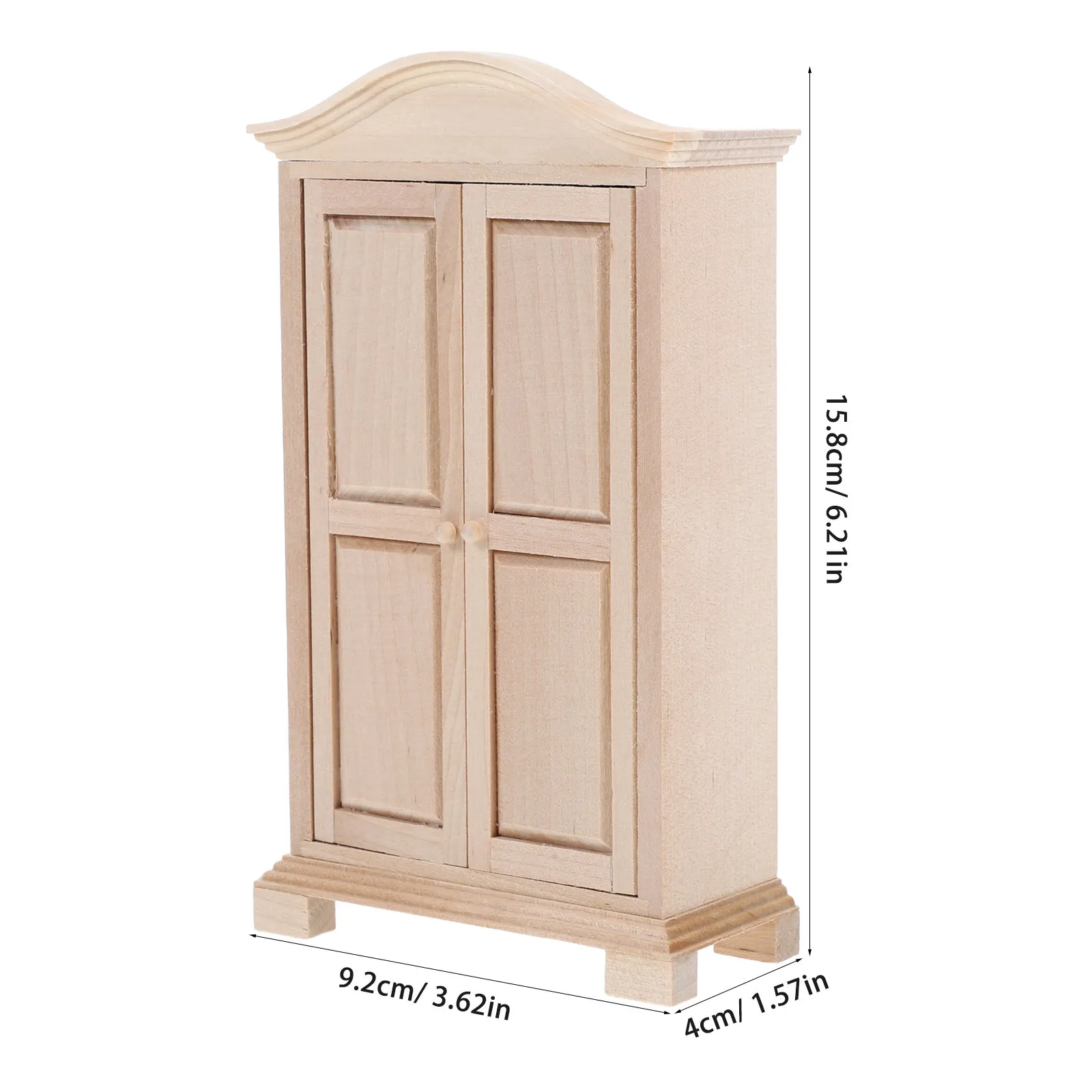 Armario de madera para casas de muñecas con almacenaje decorativo - imagen 4