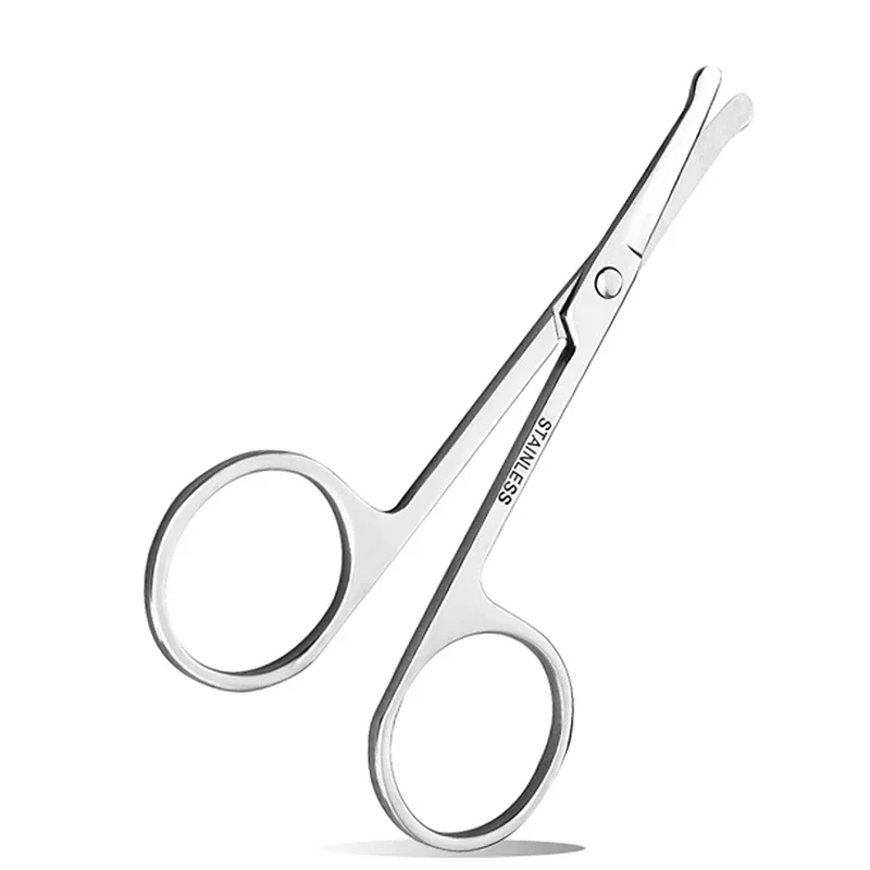 Tijeras para cejas de acero inoxidable con punta redondeada - imagen 4