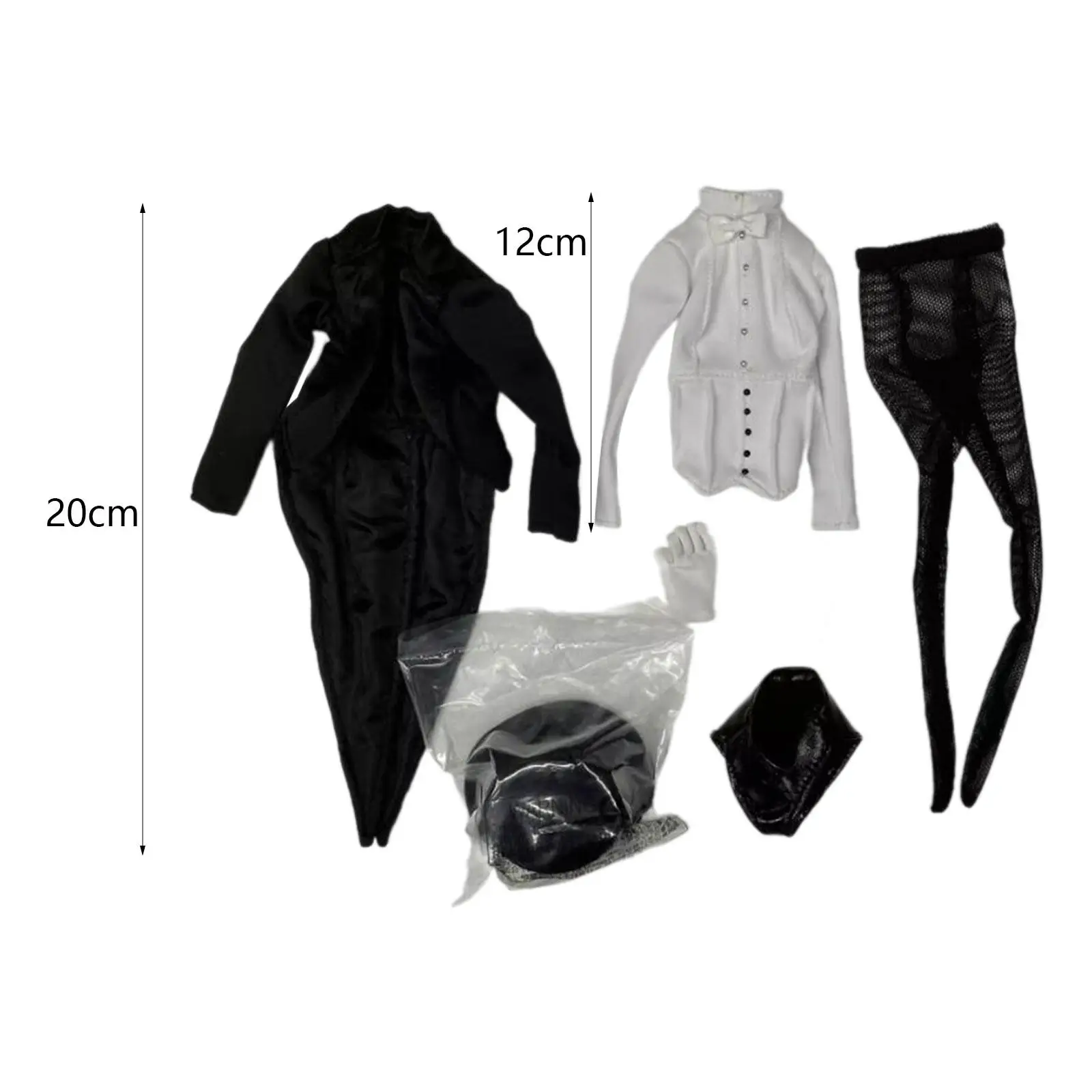 Traje de esmoquin para muñeco con camisa y pajarita infantil - imagen 3
