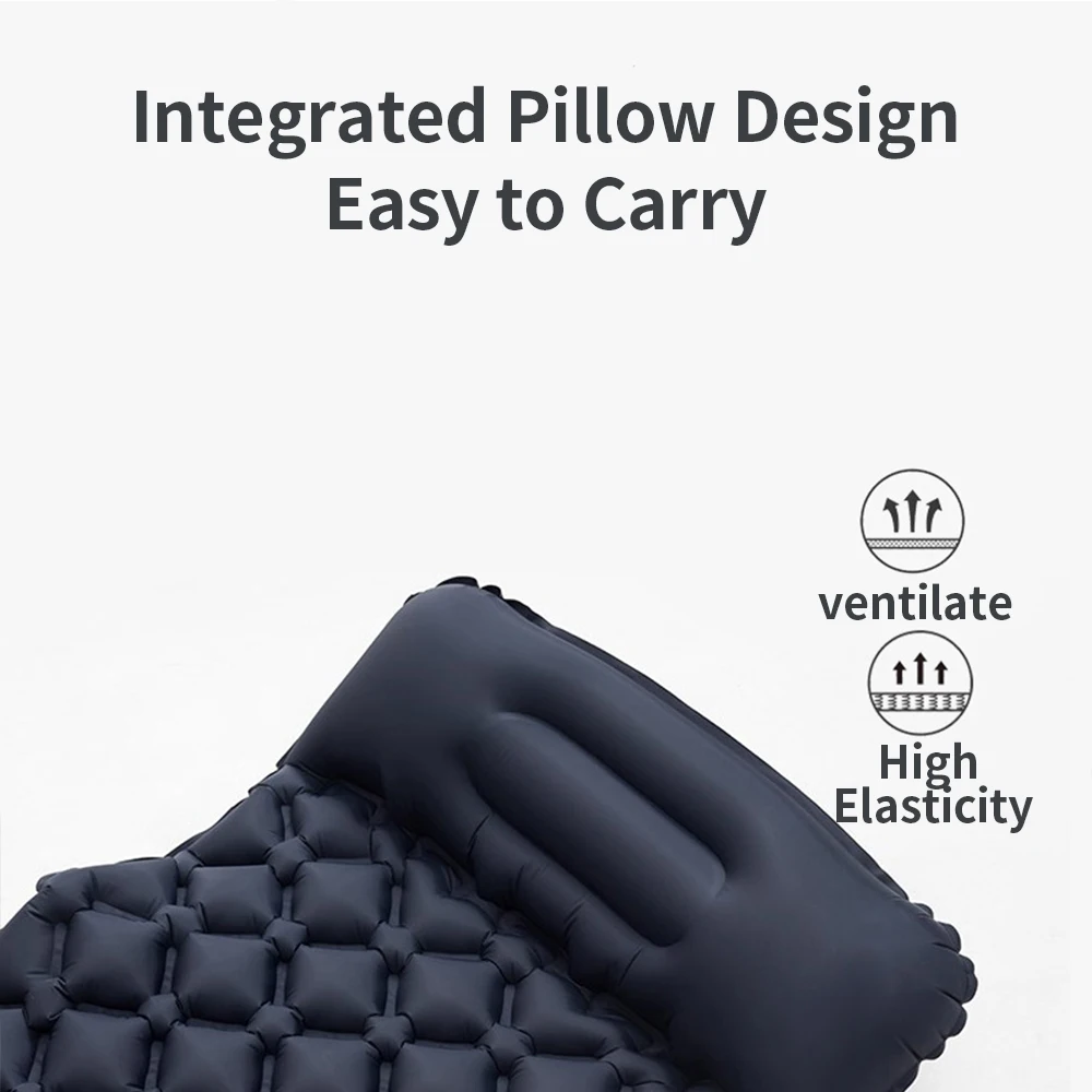 Colchón de aire hinchable ultraligero de camping con almohada - imagen 4