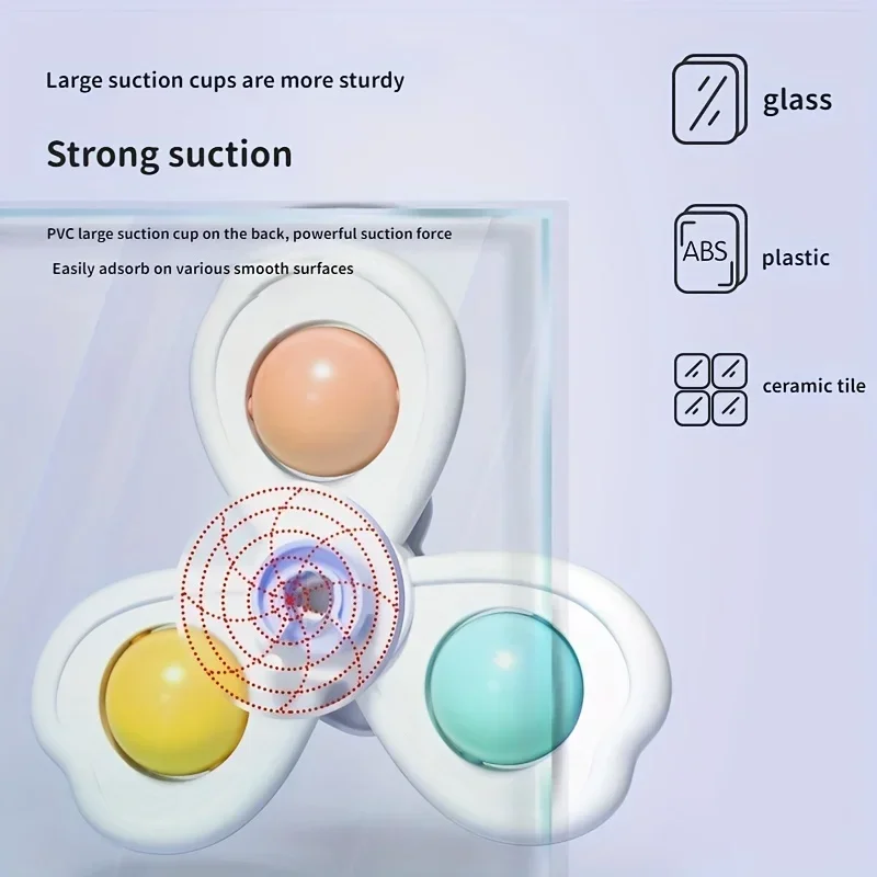 Juguete giratorio con ventosa para baño de bebé sensorial