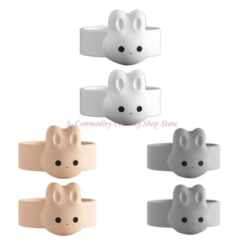 Soporte para cuchara con diseño de conejo de dibujos animados