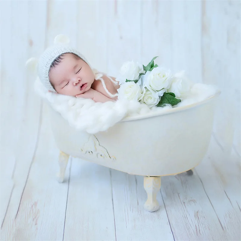 Bañera para bebé sesión fotográfica recién nacido