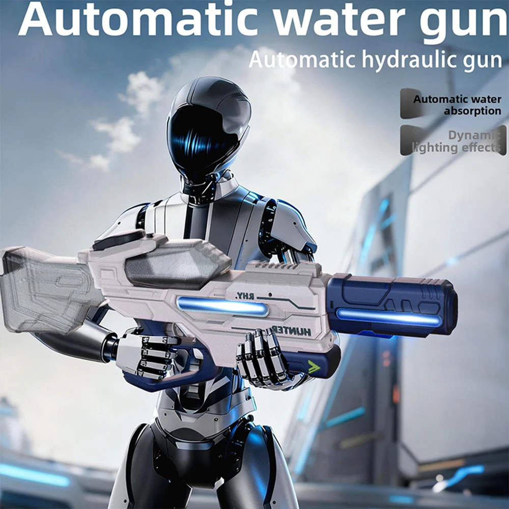 Pistola de agua eléctrica automática con luz y gran capacidad - imagen 4