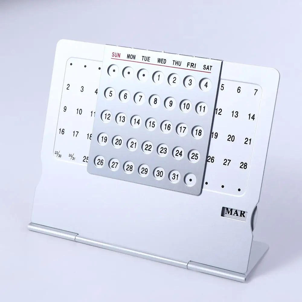 Calendario de escritorio perpetuo de aluminio para planificar - imagen 3