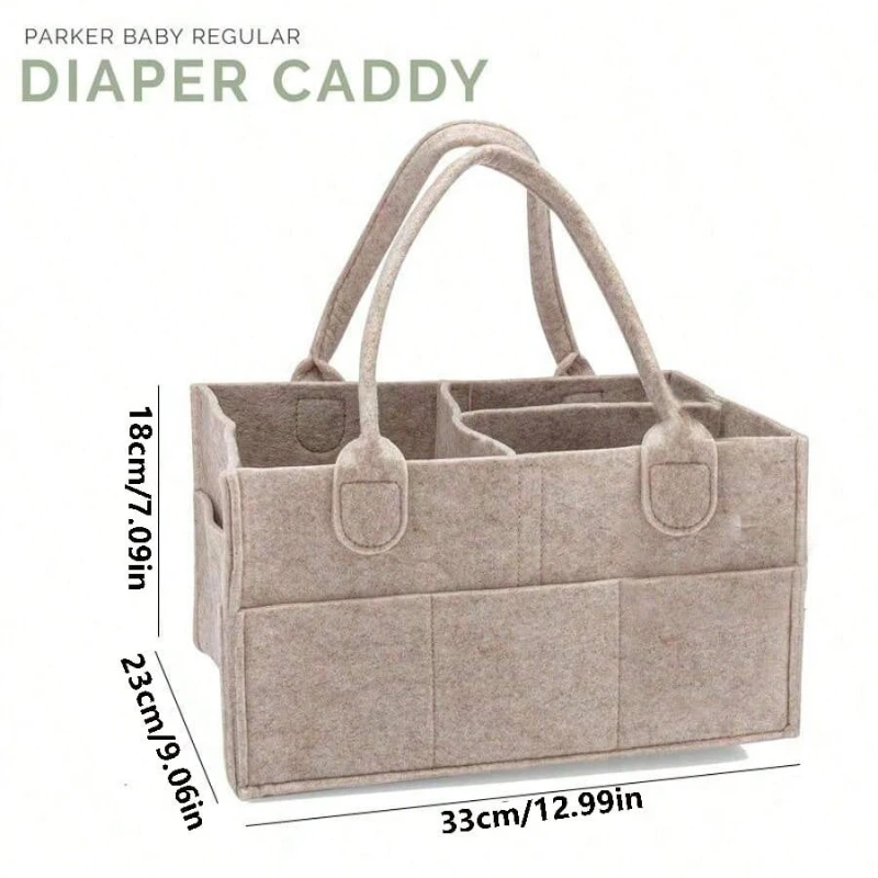Bolsa para pañales de fieltro gran capacidad, portátil y organizador - imagen 5