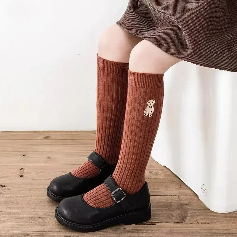 Calcetines infantiles algodón suaves con oso cómodos para niños - imagen 3