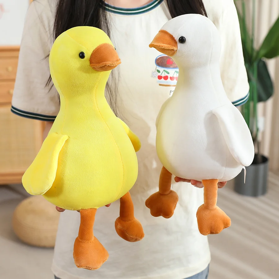 Peluche de pato y ganso grandes amarillos, regalo cumpleaños infantil - imagen 3