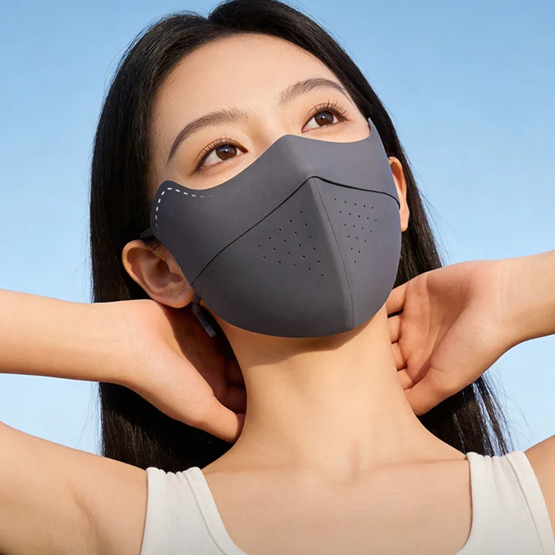 Mascarilla anti-UV transpirable de seda hielo para mujer - imagen 5