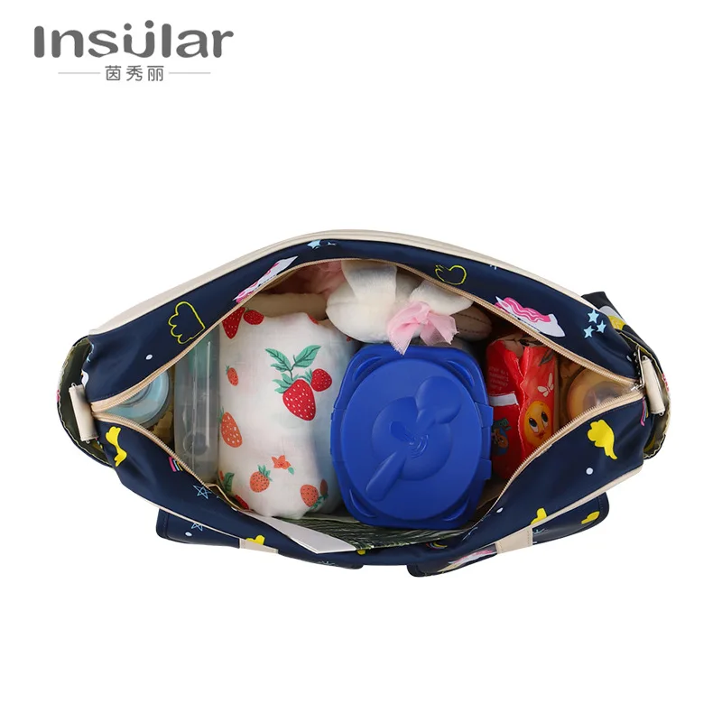 Bolso de pañales impermeable nailon gran capacidad cruzado