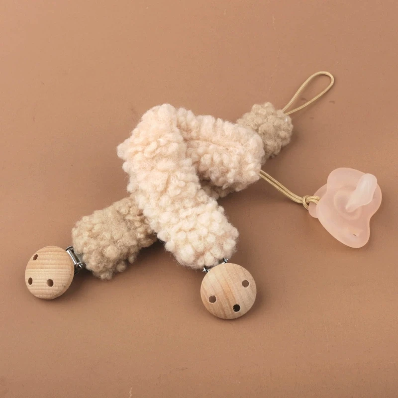 Cadena portachupetes de algodón – Clip masticable para bebé