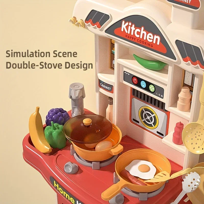 Juguete de cocina infantil realista con accesorios y luces - imagen 5