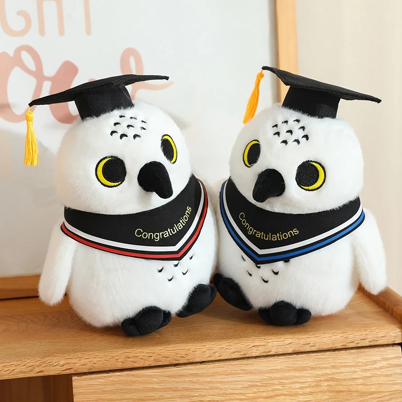 Peluche de búho graduado tipo médico, almohada suave infantil - imagen 5