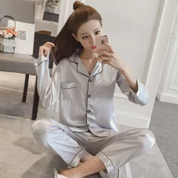 Pijama seda fría de dos piezas para estar en casa