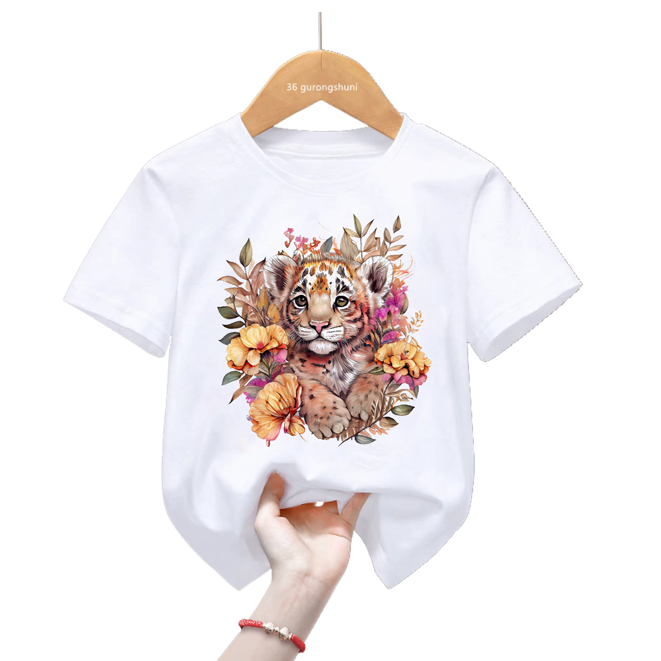 Camiseta tigre kawaii de algodón para niños - Verano divertido - imagen 4