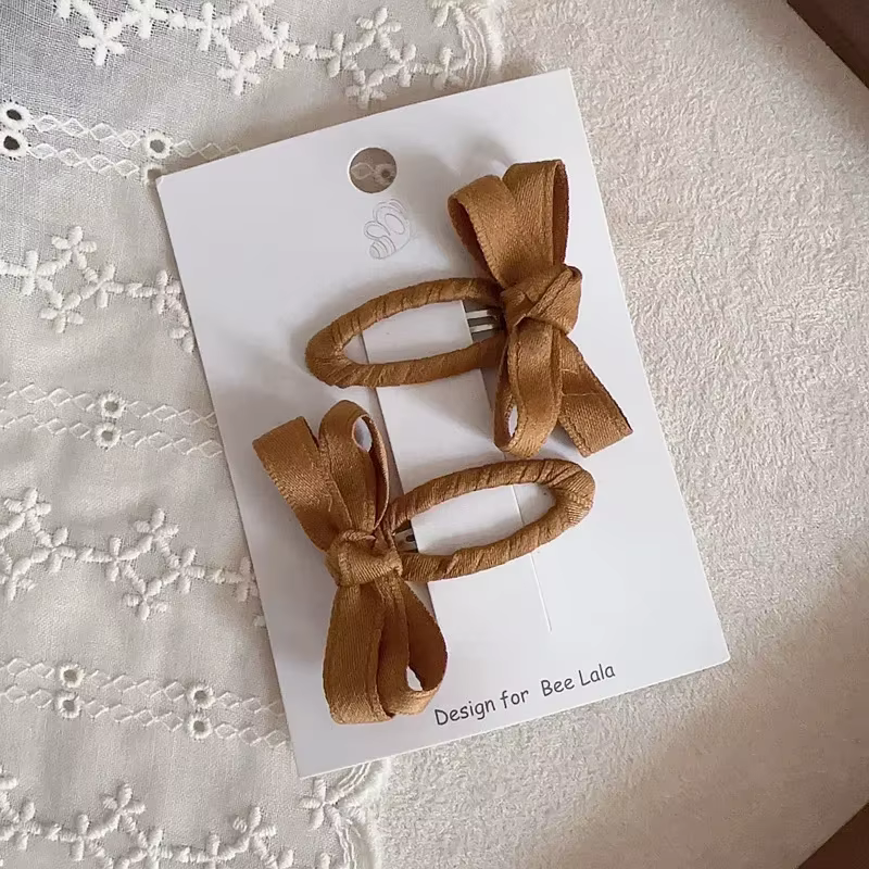 Pinzas para el pelo de bebe - Lazos y algodon otono invierno