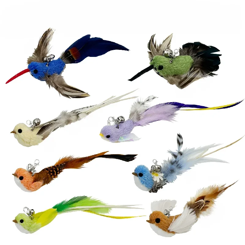 Juguete interactivo para gatos con pluma y campana en varita