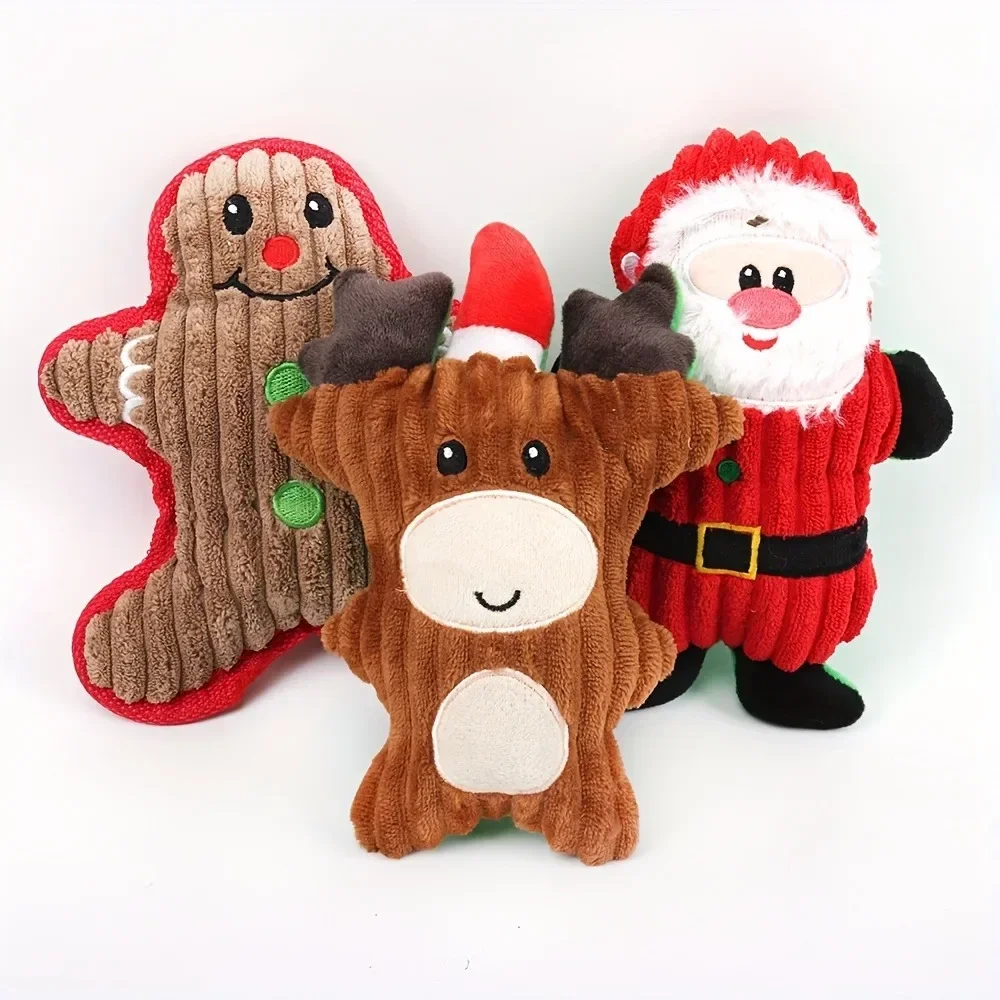 Peluche ciervo de Papá Noel – Juguete navideño suave para niños - imagen 4