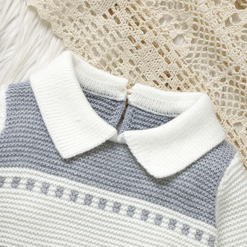 Mono tejido de algodón con cuello tortuga para bebé - imagen 3