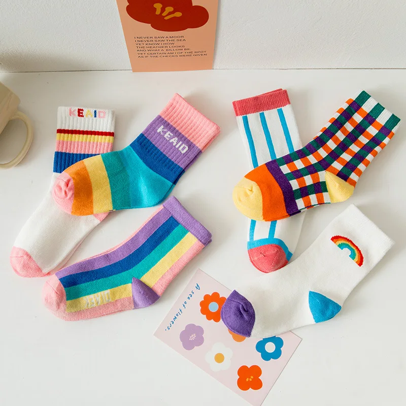 Calcetines de algodón con estampado de cómic para niños - imagen 3