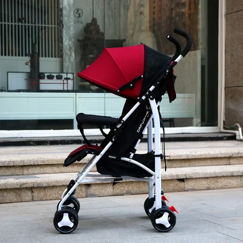Coche de bebé reversible plegable tipo paraguas con amortiguador - imagen 5