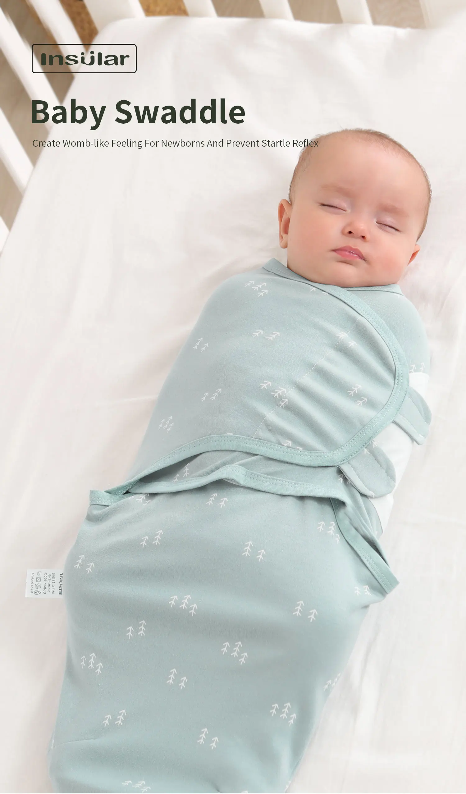 Saco de dormir para bebé de algodón 100%